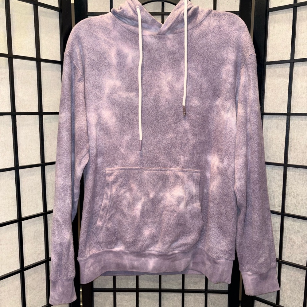Member's Mark "Reverse Fleece" hoodie in a beautiful "Plum Tie Dye"